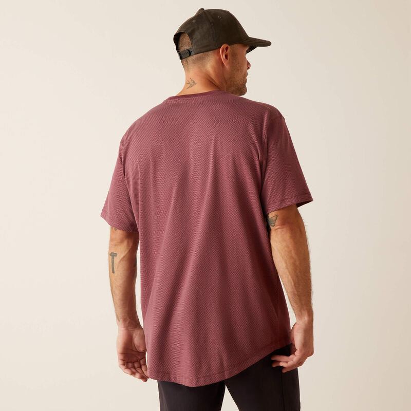 Ariat Men's Rebar Workman 360 Airflow T-Shirt - Burgundy Heather