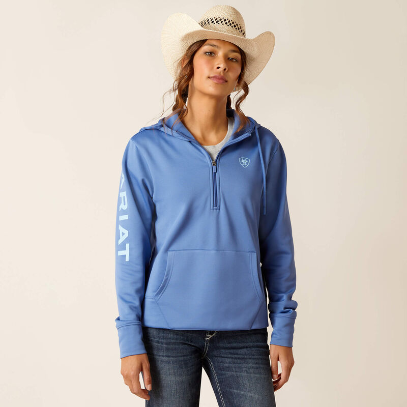 Ariat Women's Tek 1/2 Zip Hoodie - Dutch Blue