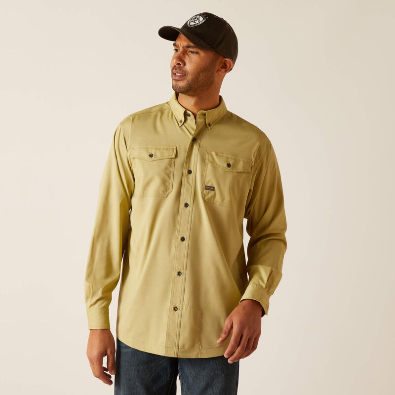 Ariat Men's Rebar Made Tough VentTEK DuraStretch Work Shirt - Peatmoss Heather