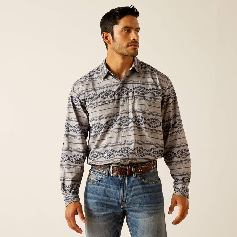 Ariat Men's VentTEK Outbound Classic Fit Long Sleeve Shirt - Moon Mist