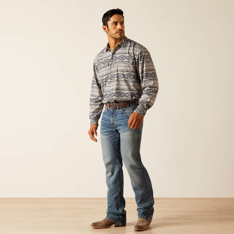 Ariat Men's VentTEK Outbound Classic Fit Long Sleeve Shirt - Moon Mist