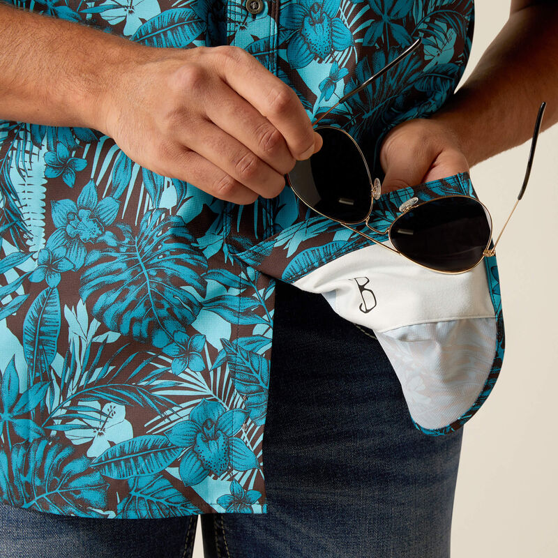 Ariat Men's VentTEK Fitted Short Sleeve Western Shirt - Black