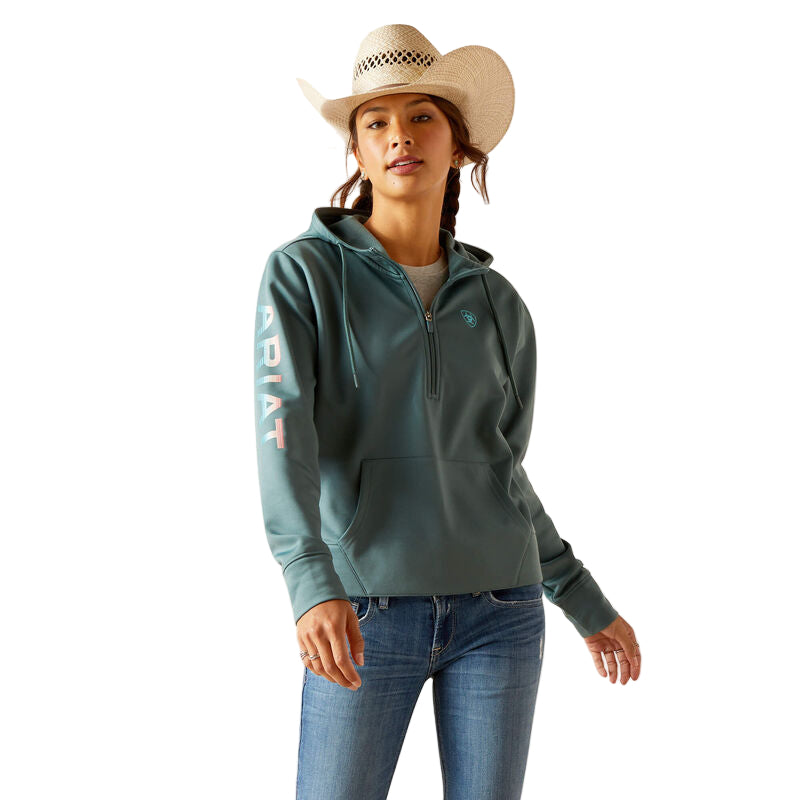 Ariat Women's TEK 1/2 Zip Hoodie - North Atlantic
