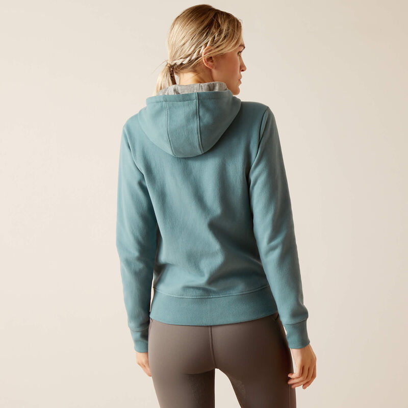 Ariat Women's Team Full Zip Hoodie - North Atlantic