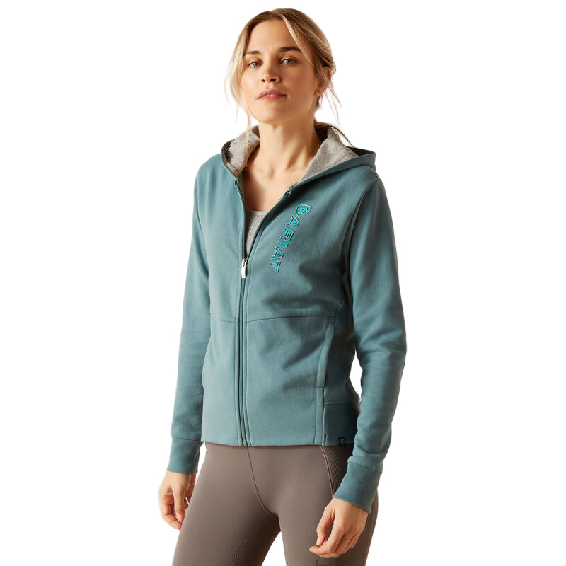 Ariat Women's Team Full Zip Hoodie - North Atlantic