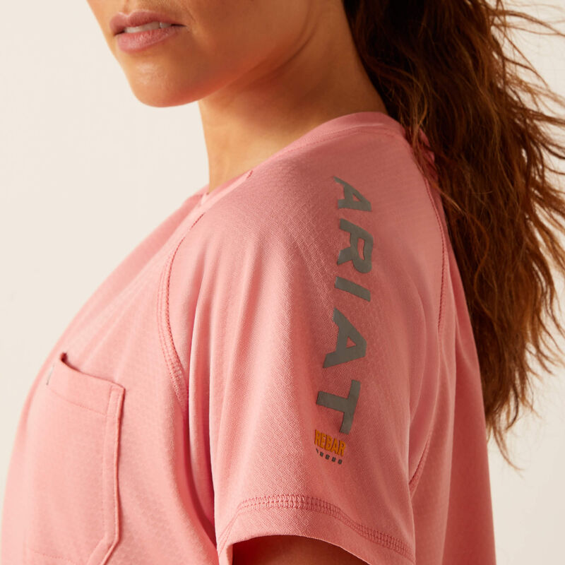 Ariat Men's Rebar Heat Fighter T-Shirt - Mauveglow Sharkskin