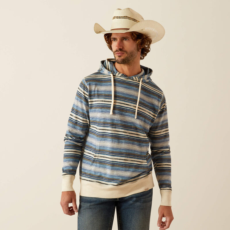 Ariat Men's Retro Long Sleeve Hoodie- Bone White