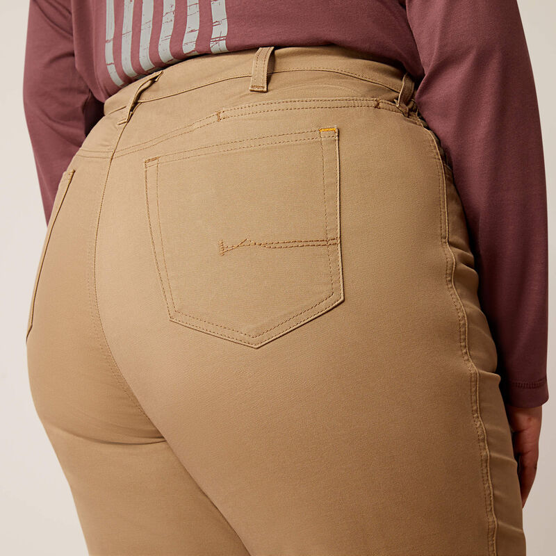 Ariat Women's Rebar Made Tough Perfect Rise Straight Pants - Field Khaki