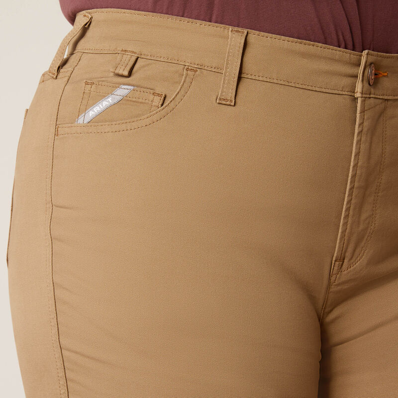 Ariat Women's Rebar Made Tough Perfect Rise Straight Pants - Field Khaki