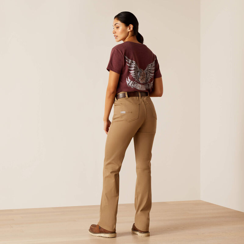 Ariat Women's Rebar Made Tough Perfect Rise Straight Pants - Field Khaki