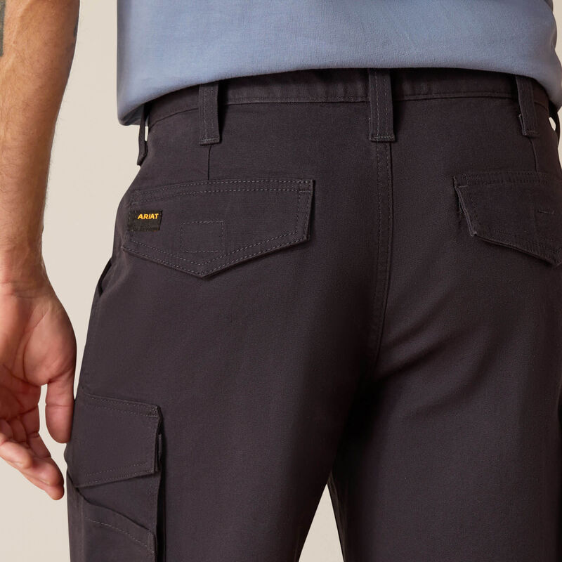 Ariat Men's Rebar DuraStretch Made Tough Cargo 11" Shorts - Charcoal
