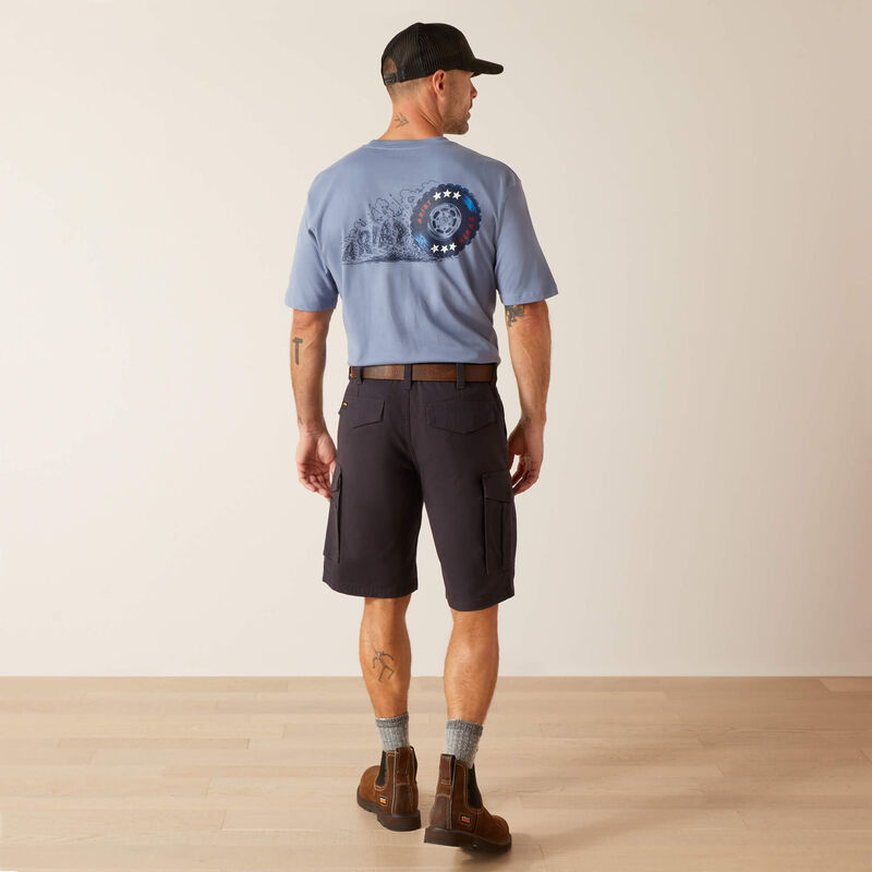 Ariat Men's Rebar DuraStretch Made Tough Cargo 11" Shorts - Charcoal