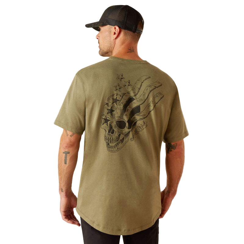 Ariat Men's Rebar Workman American Scream T-Shirt - Sage Heather