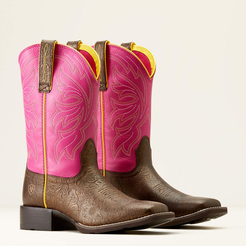 Ariat Women's Buckley Western Boots - Bronze Age/Blushing Pink