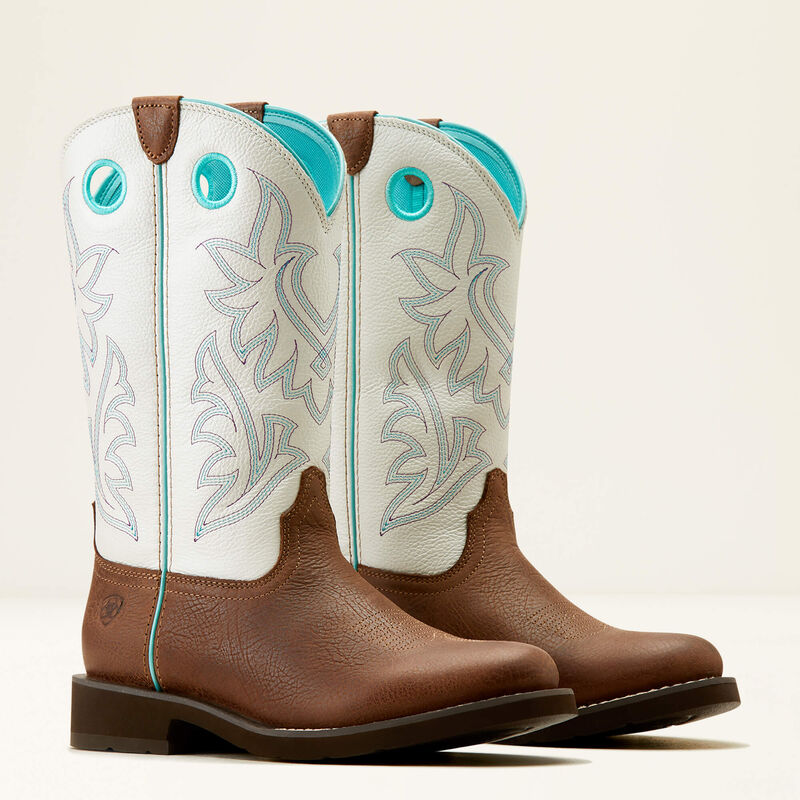Ariat Women's Elko Western Boots - Dark Cottage/White Icing