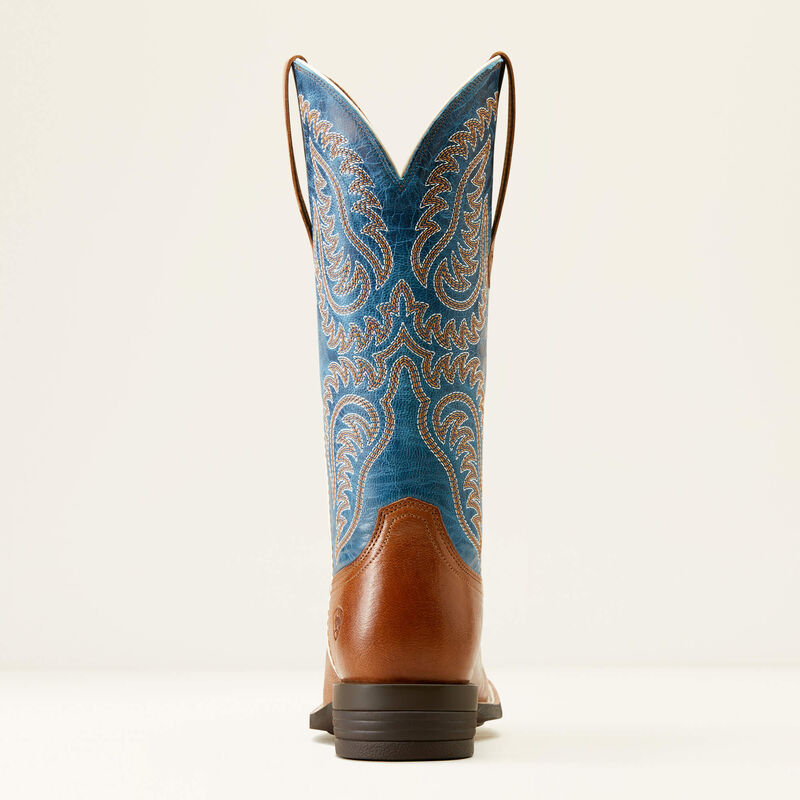Ariat Women's Cattle Caite Stretchfit Western Boots - Roasted Peanut/Regatta Blue