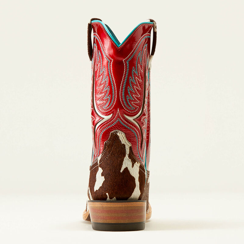 Ariat Women's Futurity Colt Western Boots - Cowtown Hair On/Ruby Red Patent