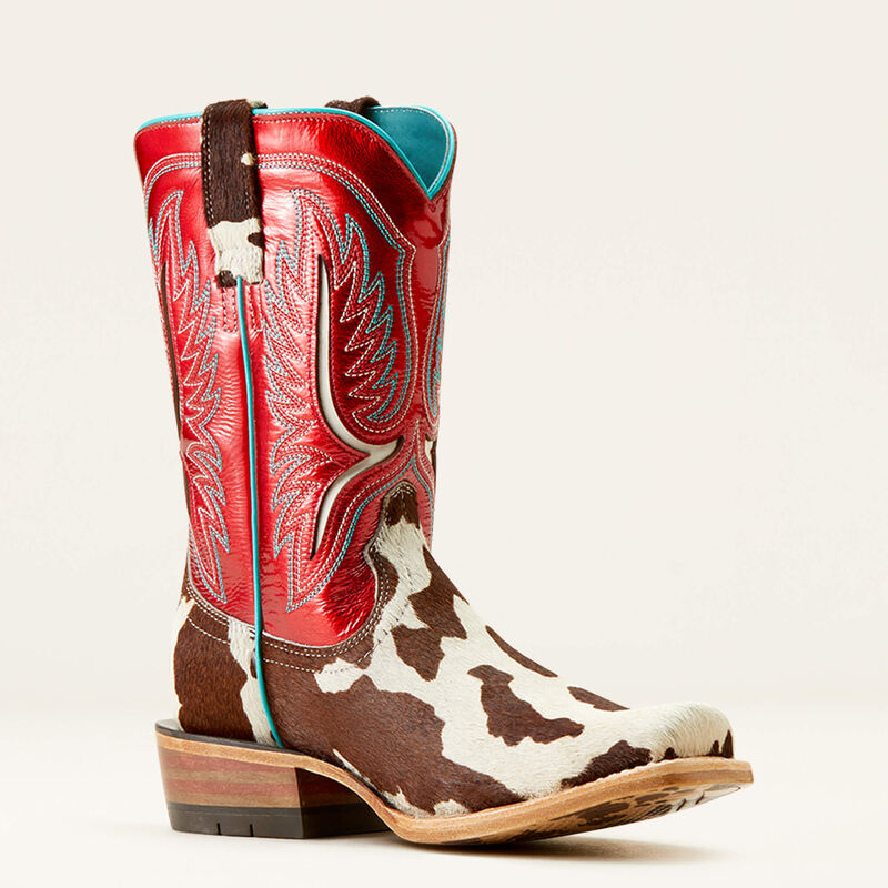 Ariat Women's Futurity Colt Western Boots - Cowtown Hair On/Ruby