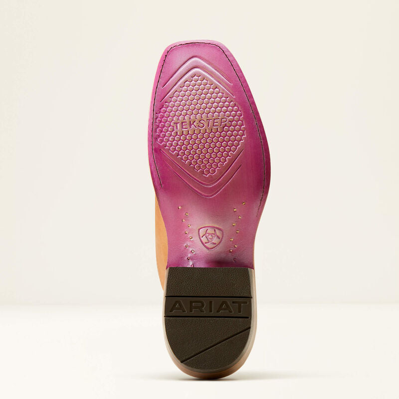 Ariat Women's Futurity Colt Western Boots - Tan Patina/Cenote Blue