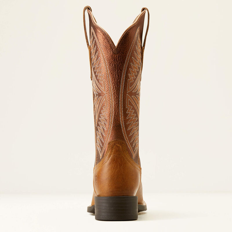Ariat Women's Round Up Ruidoso Western Boots - Pearl/Burnished Chestnut