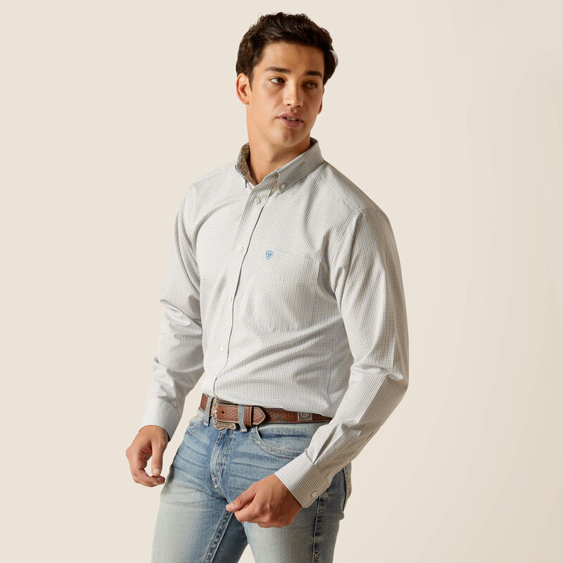 Ariat Men's Long Sleeve Kaeden Fitted Shirt - White