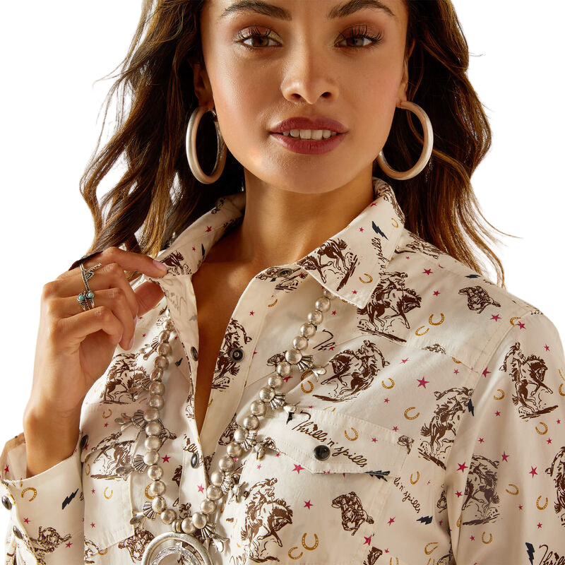 Ariat Women's Thrills N Spills Snap Long Sleeve Shirt