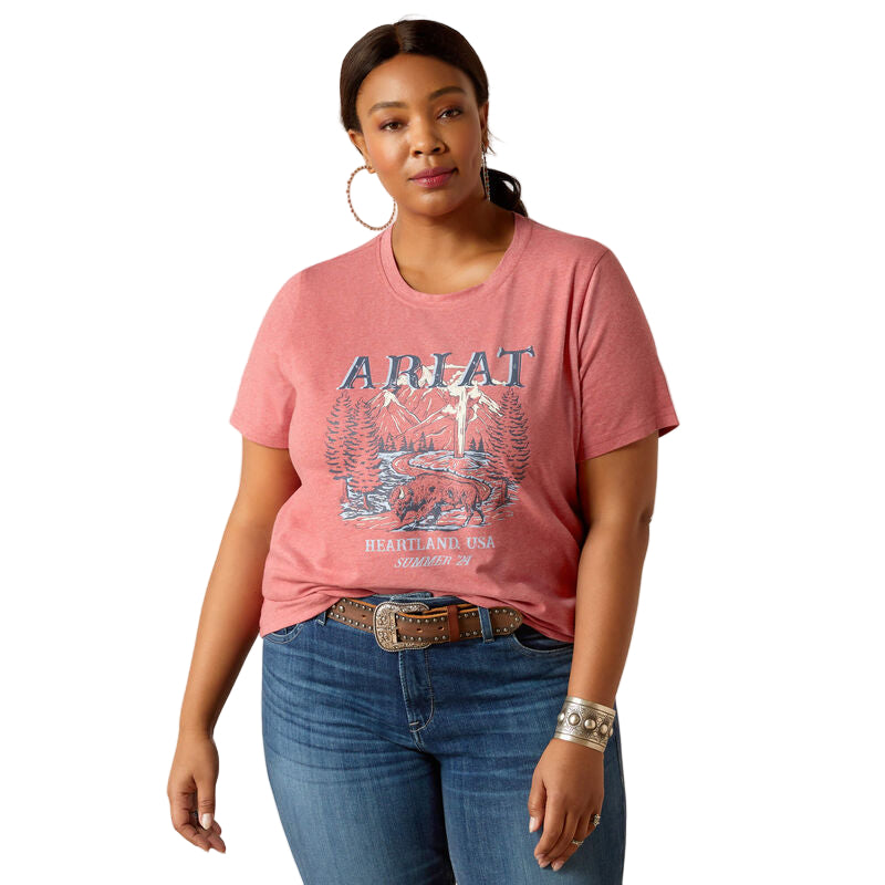 Ariat Women's Souvenir Short Sleeve T-Shirt - Garnet Heather
