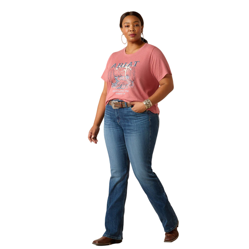 Ariat Women's Souvenir Short Sleeve T-Shirt - Garnet Heather