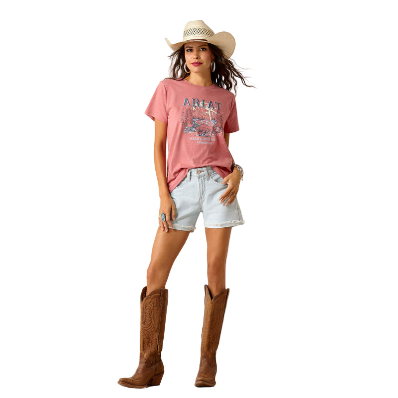 Ariat Women's Souvenir Short Sleeve T-Shirt - Garnet Heather