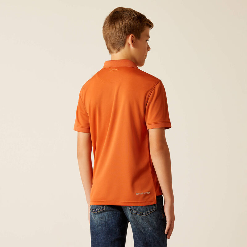 Ariat Boy's Tek Polo Short Sleeve Shirt - Foxes