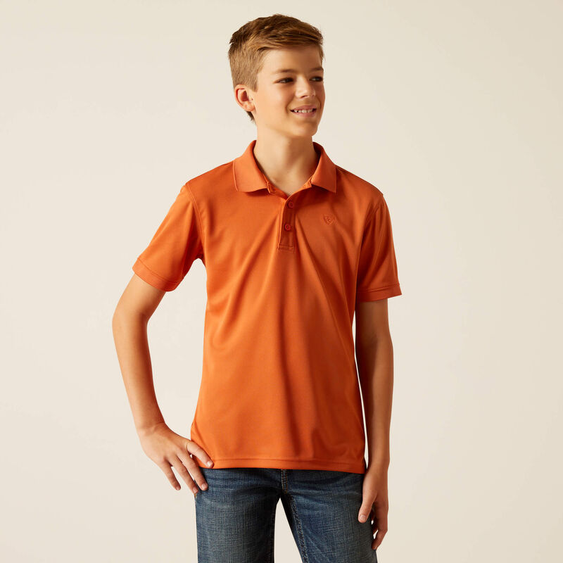 Ariat Boy's Tek Polo Short Sleeve Shirt - Foxes