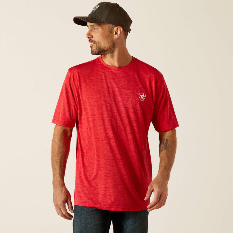 Ariat Men's Charger Crestline Short Sleeve T-Shirt - Chili Pepper