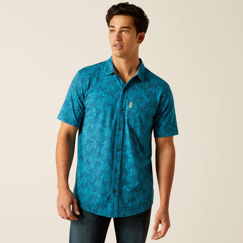 Ariat Men's Retro Button Down Short Sleeve Shirt - French Fade