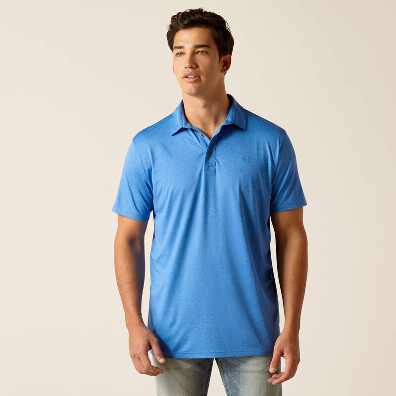 Ariat Men's Men's Charger 2.0 Short Sleeve Fitted Polo Shirt - Seascape