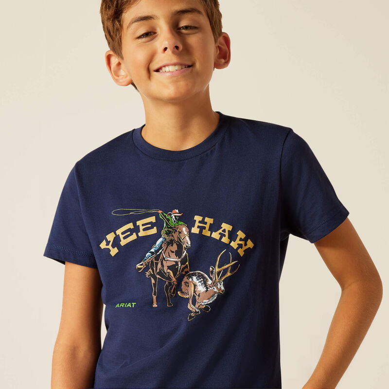 Ariat Boy's Yeehaw T-Shirt - Dark Navy