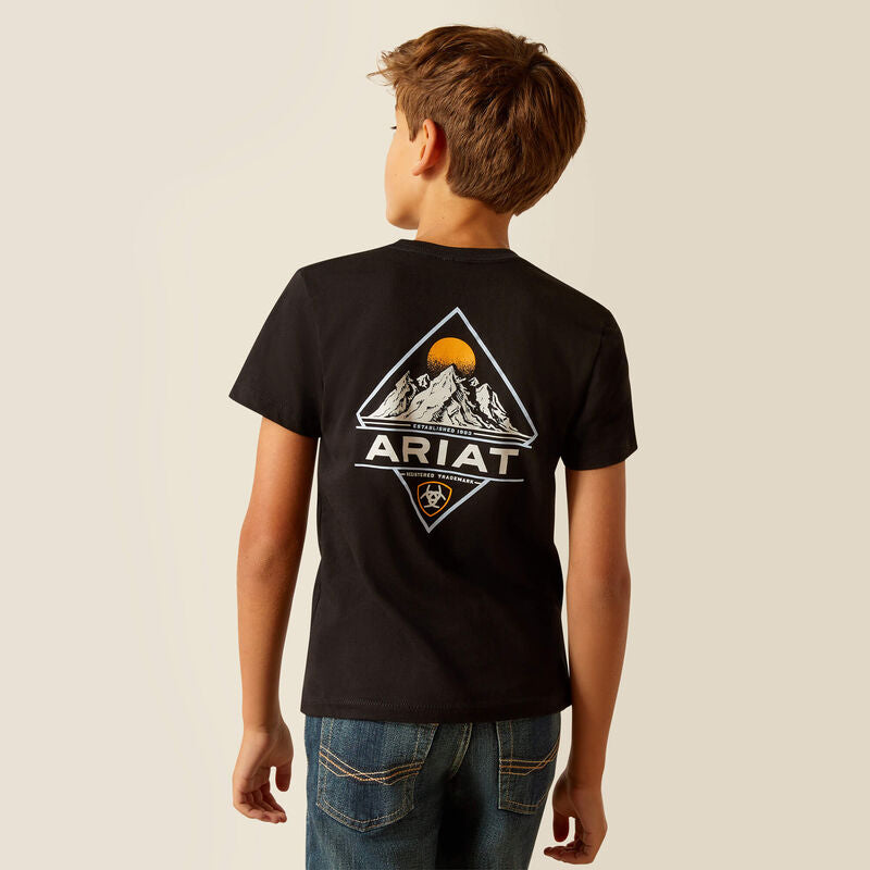 Ariat Boy's DMND Mountain T-Shirt - Black
