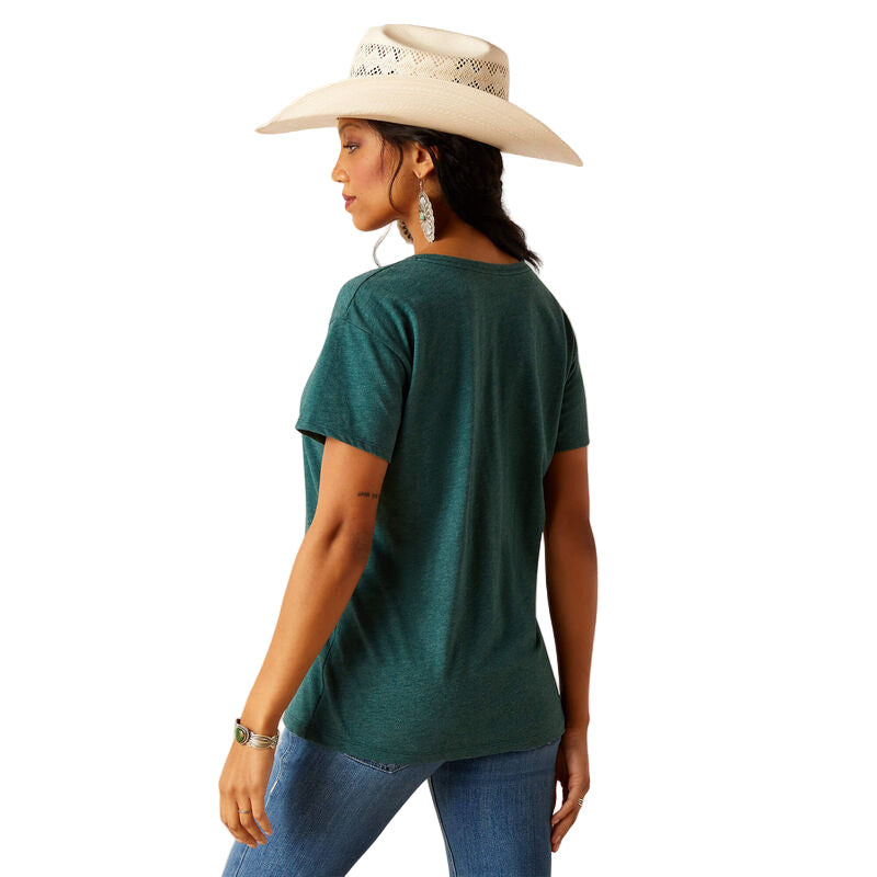 Ariat Women's Howdy Circle T-Shirt - Dark Teal Heather