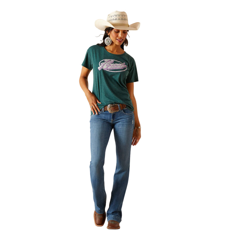 Ariat Women's Howdy Circle T-Shirt - Dark Teal Heather