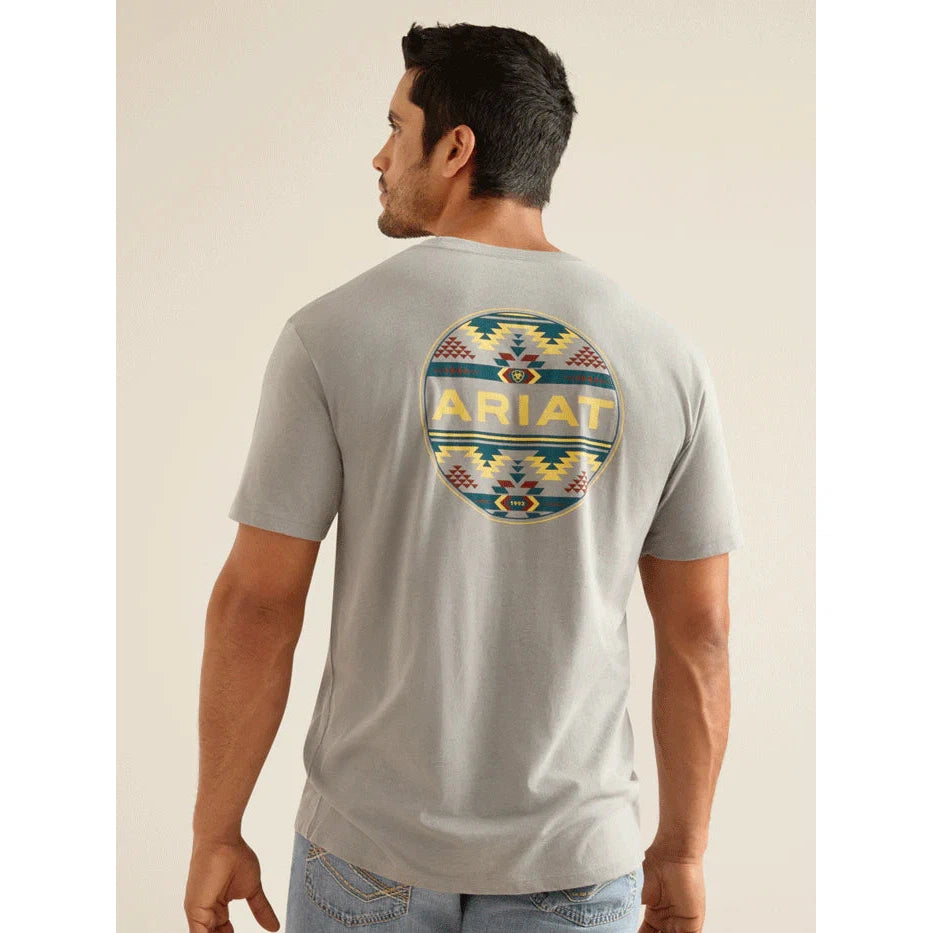 Ariat Men's Western Geo T-Shirt - Stone Heather