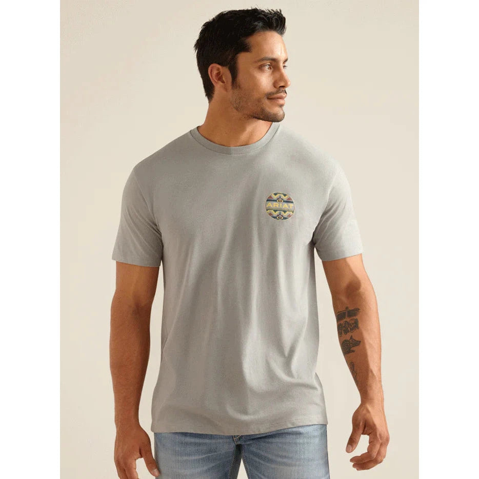 Ariat Men's Western Geo T-Shirt - Stone Heather