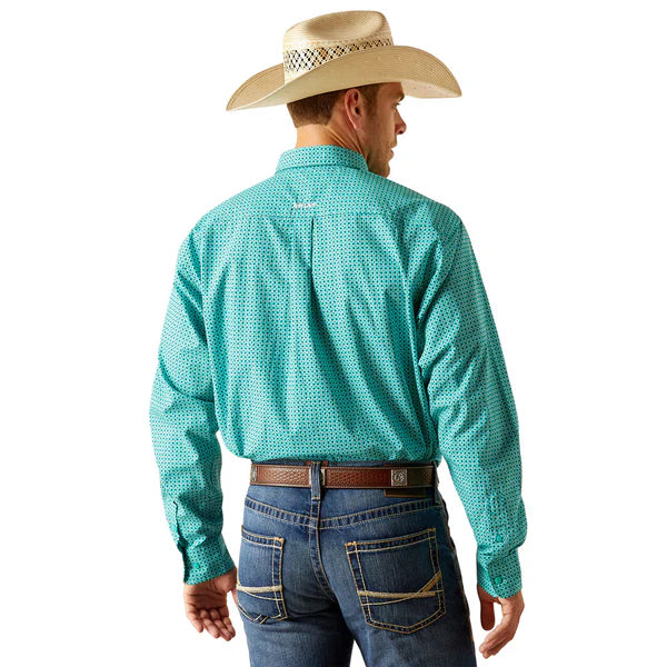 Ariat Men's Jaylin Long Sleeve Shirt -Turquoise Green