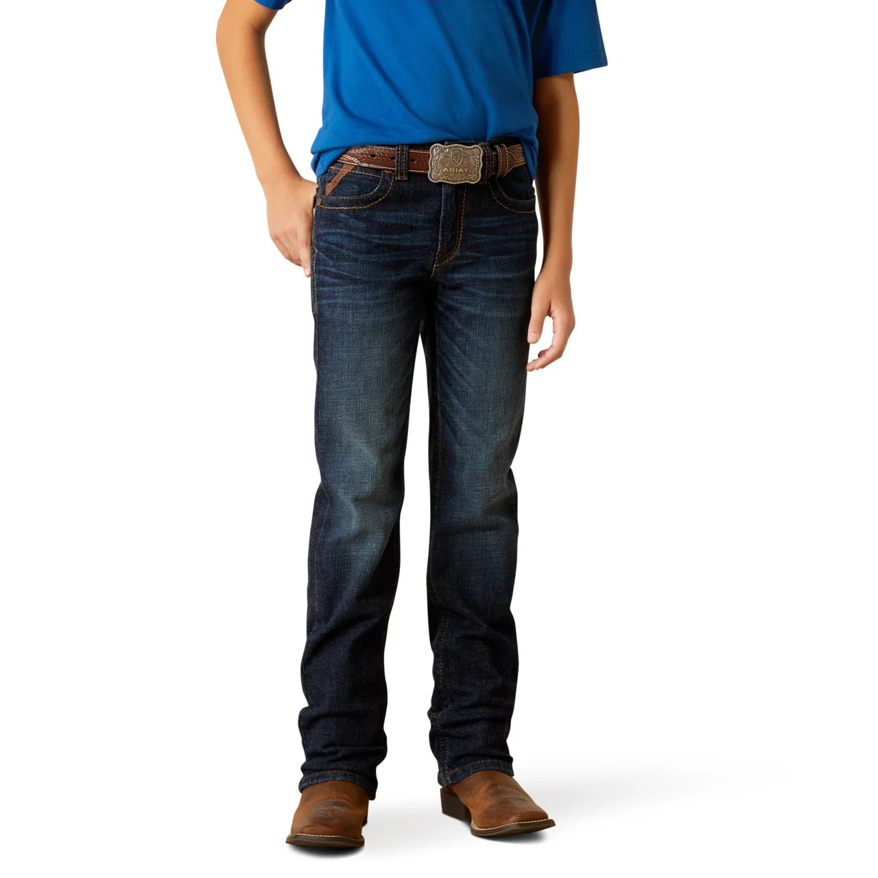 Ariat Boy's B5 Slim Romeo Straight Leg Jeans - Mineral Blue