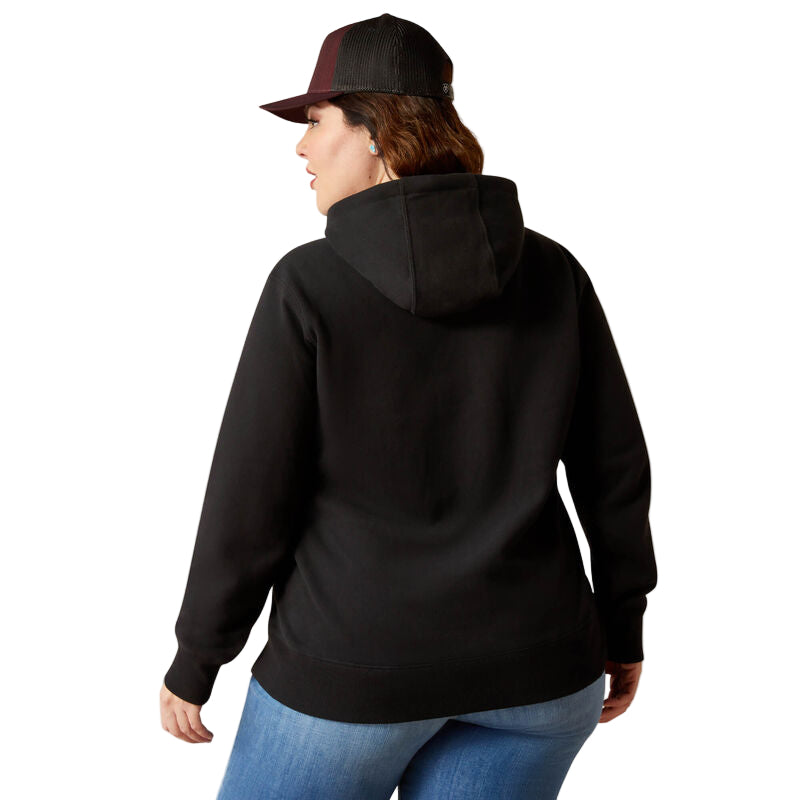 Ariat Women's Steer Stitch Hoodie- Black
