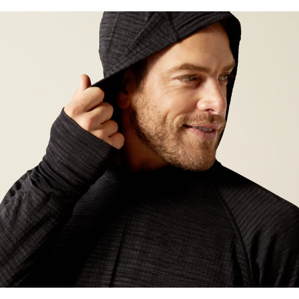 Ariat Men's Rebar Gridwork Hoodie - Black
