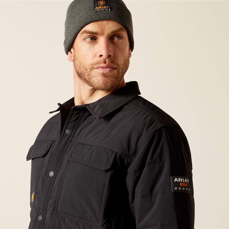 Ariat Men's Rebar Cordura Ripstop Insulated Shirt Jacket - Black