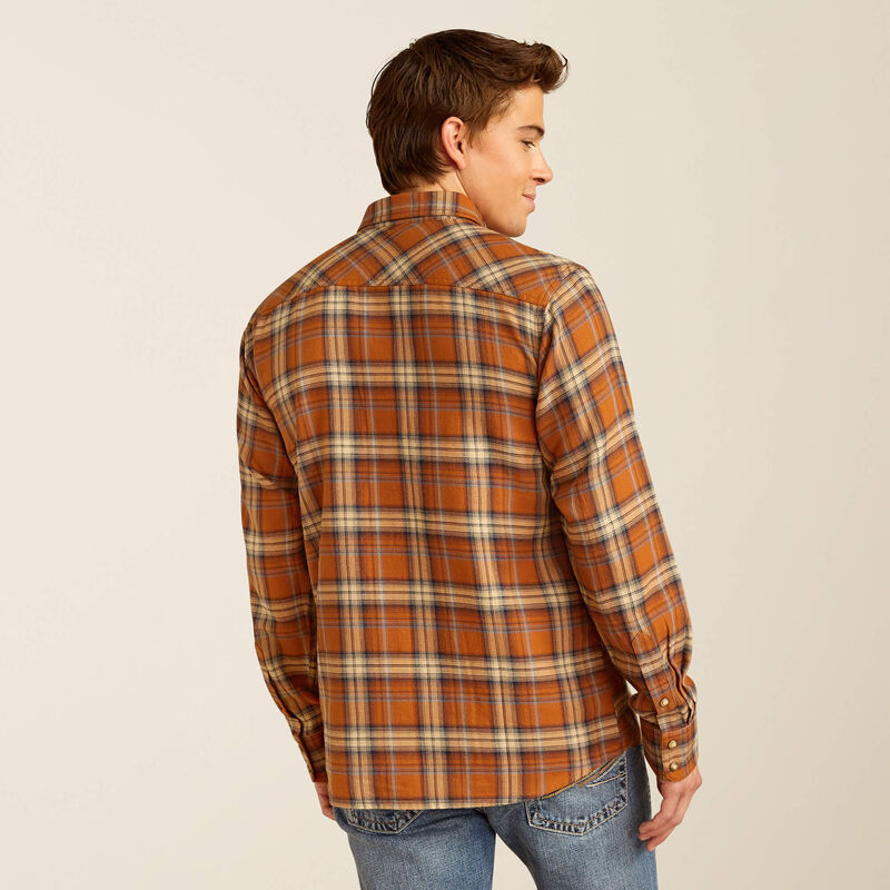 Ariat Men's Haiden Retro Snap Long Sleeve Shirt- Roasted Pecan