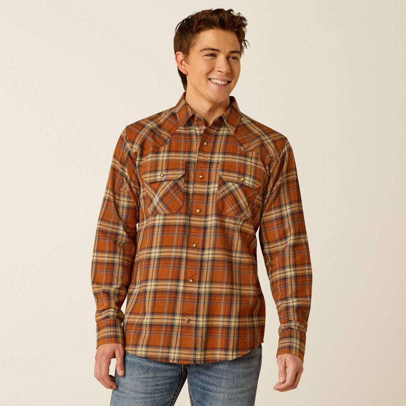 Ariat Men's Haiden Retro Snap Long Sleeve Shirt- Roasted Pecan