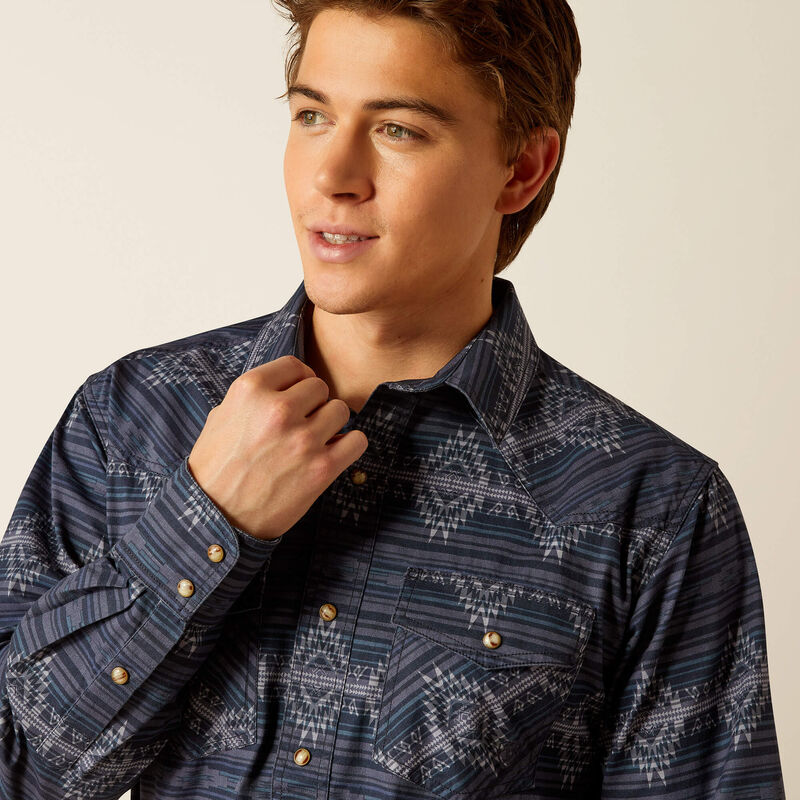 Ariat Men's Haze Retro Fit Shirt - Mood Indigo