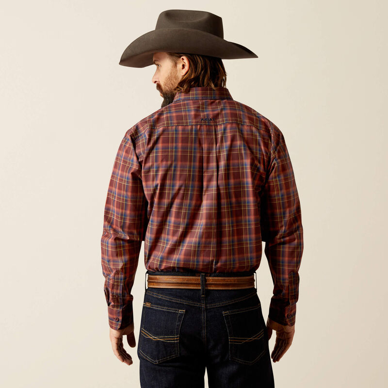 Ariat Men's Pro Series Scotty Long Sleeve Classic Fit Shirt - Dark Red