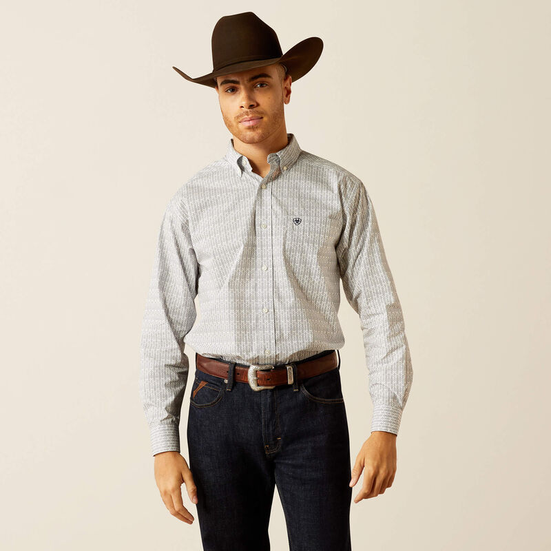 Ariat Men's Reign Long Sleeve Shirt - White